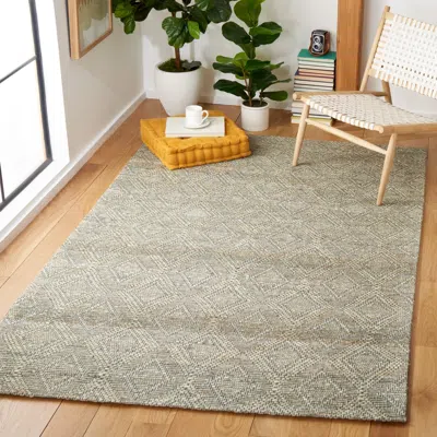 Safavieh Marbella Hand Made Area Rug, Grey / Sage Bohemian Style Non-shedding In Gray