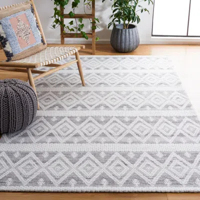 Safavieh Marbella Hand Made Area Rug, Ivory / Black Bohemian Style Non-shedding In Neutral