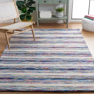 Safavieh Marbella Hand Made Area Rug, Ivory / Blue Bohemian Style Non-shedding