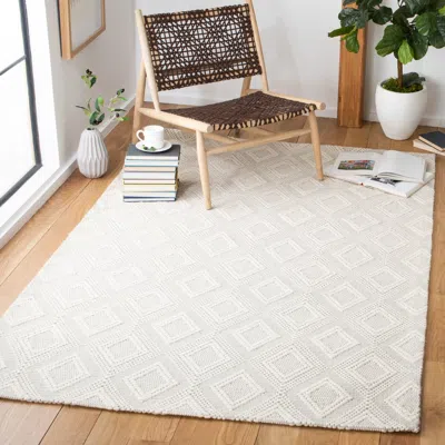 Safavieh Marbella Hand Made Area Rug, Ivory Contemporary Style Non-shedding In White