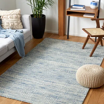 Safavieh Marbella Hand Made Area Rug, Light Blue / Beige Bohemian Style Non-shedding