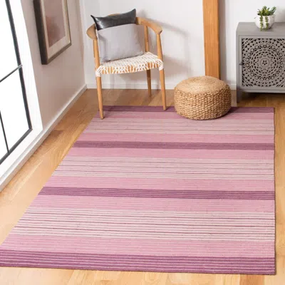 Safavieh Marbella Hand Made Area Rug, Lilac Contemporary Style Non-shedding In Pink