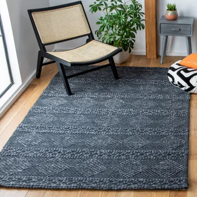 Safavieh Marbella Machine Made Area Rug, Charcoal Contemporary Style Easy Care In Blue