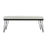 Safavieh Marcella Faux Leather Accent Bench In Gray