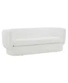 Safavieh Mariano 83" Boucle Curved Sofa In White