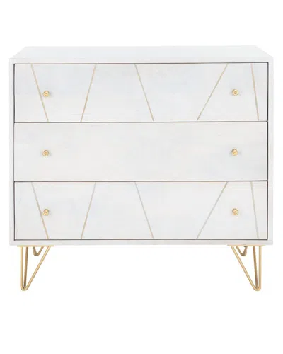 Safavieh Marigold Brass 3 Drawer Chest