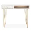 Safavieh Marigold One Drawer Desk In Gold
