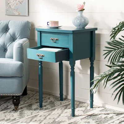 Safavieh Marilyn End Table With Storage Drawers In Blue