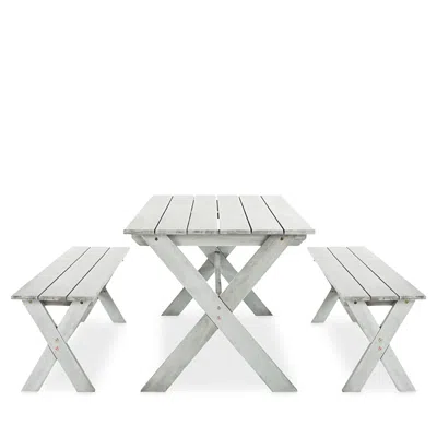 Safavieh Marina 3-piece Outdoor Set In Gray Wash