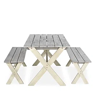 Safavieh Marina 3-piece Outdoor Set In Gray/white