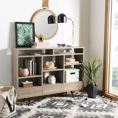 Safavieh Marina Retro Mid Century Wood Etagere In Neutral