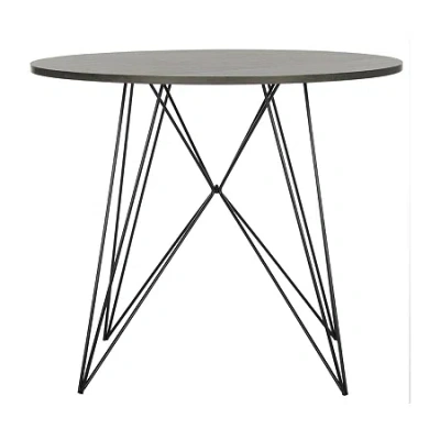 Safavieh Marino Collection Round Wood-top Dining Table In Gray