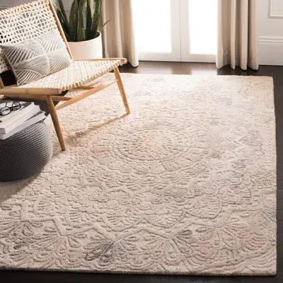 Safavieh Marquee Hand Made Area Rug, Beige / Ivory Traditional Style Non-shedding In Brown