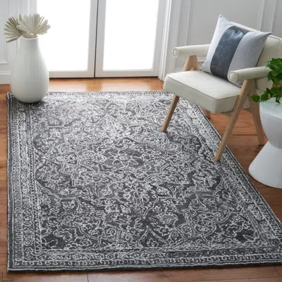 Safavieh Marquee Hand Made Area Rug, Black / Ivory Traditional Style Non-shedding In Neutral