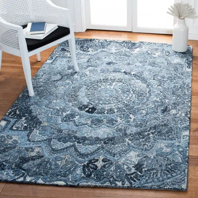 Safavieh Marquee Hand Made Area Rug, Blue / Grey Traditional Style Non-shedding