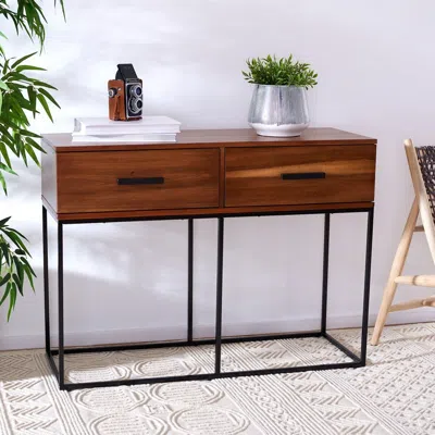 Safavieh Marquise 2 Drawer Console Table In Brown