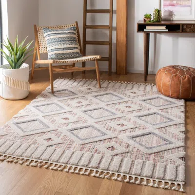 Safavieh Marrakesh Machine Made Area Rug, Grey / Multi Bohemian Style Easy Care In Neutral