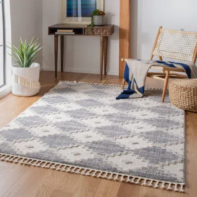 Safavieh Marrakesh Machine Made Area Rug, Ivory / Multi Bohemian Style Easy Care In Gray
