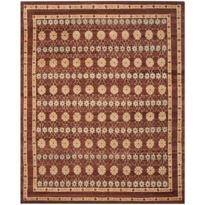 Safavieh Marrakesh Wool Pile Geometric Rug In Brown,light Blue
