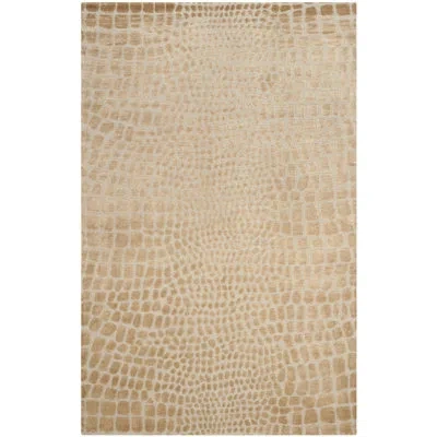 Safavieh Martha Stewart Classics Silk, Linen & Wool Animal Print Rug In Raft,beige