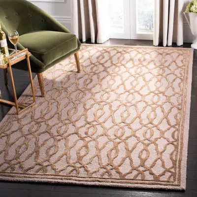Safavieh Martha Stewart Hand Made Area Rug, Brown / Bronze Contemporary Style Non-shedding In Neutral