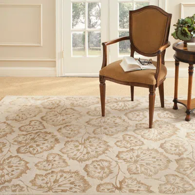 Safavieh Martha Stewart Hand Made Area Rug, Hazlenut / Gold Contemporary Style Non-shedding In Neutral