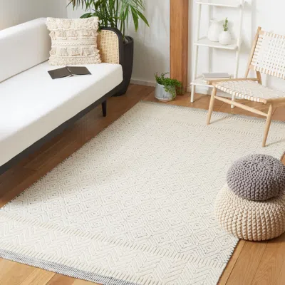 Safavieh Martha Stewart Hand Made Area Rug, Ivory Contemporary Style Non-shedding In Gray