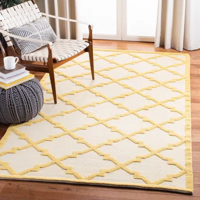 Safavieh Martha Stewart Hand Made Area Rug, Ivory / Gold Contemporary Style Non-shedding In Yellow
