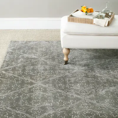 Safavieh Martha Stewart Hand Made Area Rug, Rock Garden / Grey Contemporary Style Non-shedding In Green