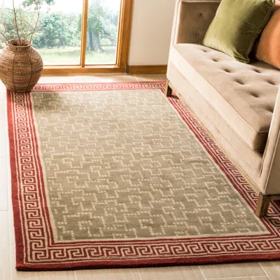 Safavieh Martha Stewart Hand Made Area Rug, Sealing Wax Traditional Style Non-shedding In Brown