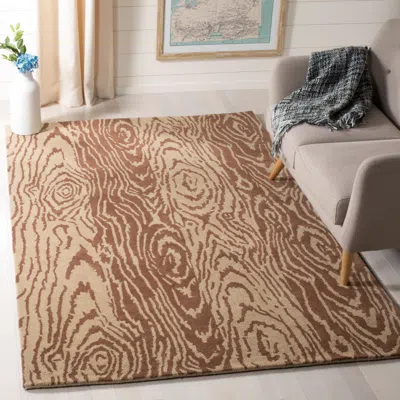 Safavieh Martha Stewart Hand Made Area Rug, Sequoia Contemporary Style Non-shedding In Brown