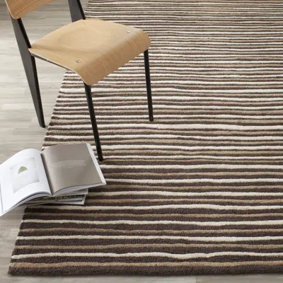 Safavieh Martha Stewart Hand Made Area Rug, Tilled Soil Brn Contemporary Style Non-shedding In Brown