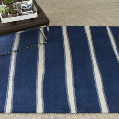 Safavieh Martha Stewart Hand Made Area Rug, Wrought Iron / Navy Contemporary Style Non-shedding In Blue