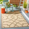 Safavieh Martha Stewart Indoor Outdoor Machine Made Area Rug, Beige / Dark Beig Contemporary Style Easy Care In Nude