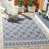 Safavieh Martha Stewart Indoor Outdoor Machine Washable Area Rug, Grey / Ivory Contemporary Style Easy Care In Blue