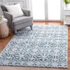 Safavieh Martha Stewart Isabella Machine Made Area Rug, Navy / Ivory Traditional Style Easy Care In Blue