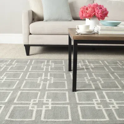 Safavieh Martha Stewart Machine Made Area Rug, Cement Gray Modern Style Easy Care