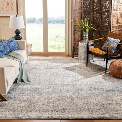 Safavieh Martha Stewart Machine Made Area Rug, Cream / Beige Transitional Style Easy Care In Multi