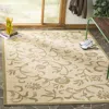 Safavieh Martha Stewart Machine Made Area Rug, Cream / Green Country Floral Style Easy Care In Nude