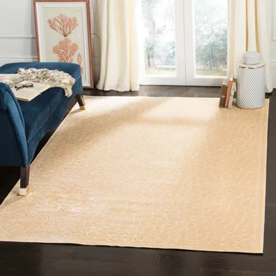 Safavieh Martha Stewart Machine Made Area Rug, Creme Contemporary Style Easy Care In Gold