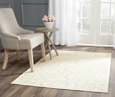 Safavieh Martha Stewart Machine Made Area Rug, Creme Traditional Style Easy Care In Neutral