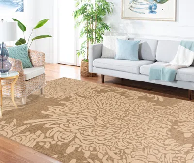 Safavieh Martha Stewart Machine Made Area Rug, Dark Beig / Beige Contemporary Style Easy Care In Brown