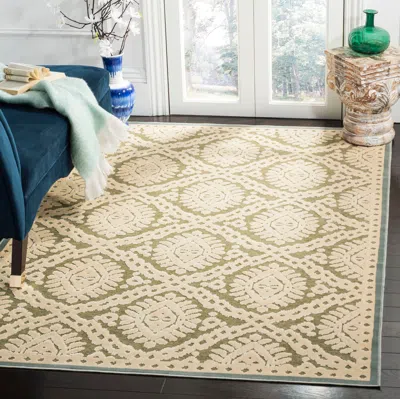 Safavieh Martha Stewart Machine Made Area Rug, Dill Traditional Style Easy Care In Neutral