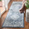 Safavieh Martha Stewart Machine Made Area Rug, Navy / Ivory Traditional Style Easy Care In Blue