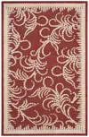 Safavieh Martha Stewart Machine Made Area Rug, Red / Ivory Contemporary Style Easy Care In Red