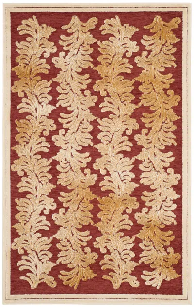Safavieh Martha Stewart Machine Made Area Rug, Red Traditional Style Easy Care