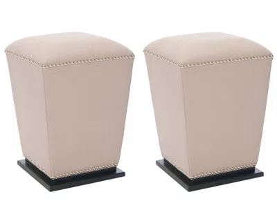Safavieh Mason Ottoman In Neutral