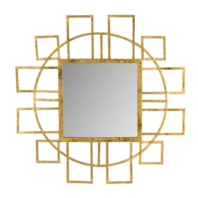 Safavieh Matrix Gold Geometric Wall Mount Sunburst Wall Mirror
