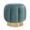Safavieh Maxine Channel Tufted Ottoman In Seafoam