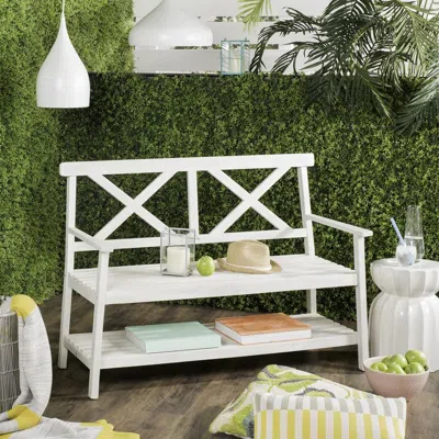 Safavieh Mayer 49.21-inch W Outdoor Bench In White